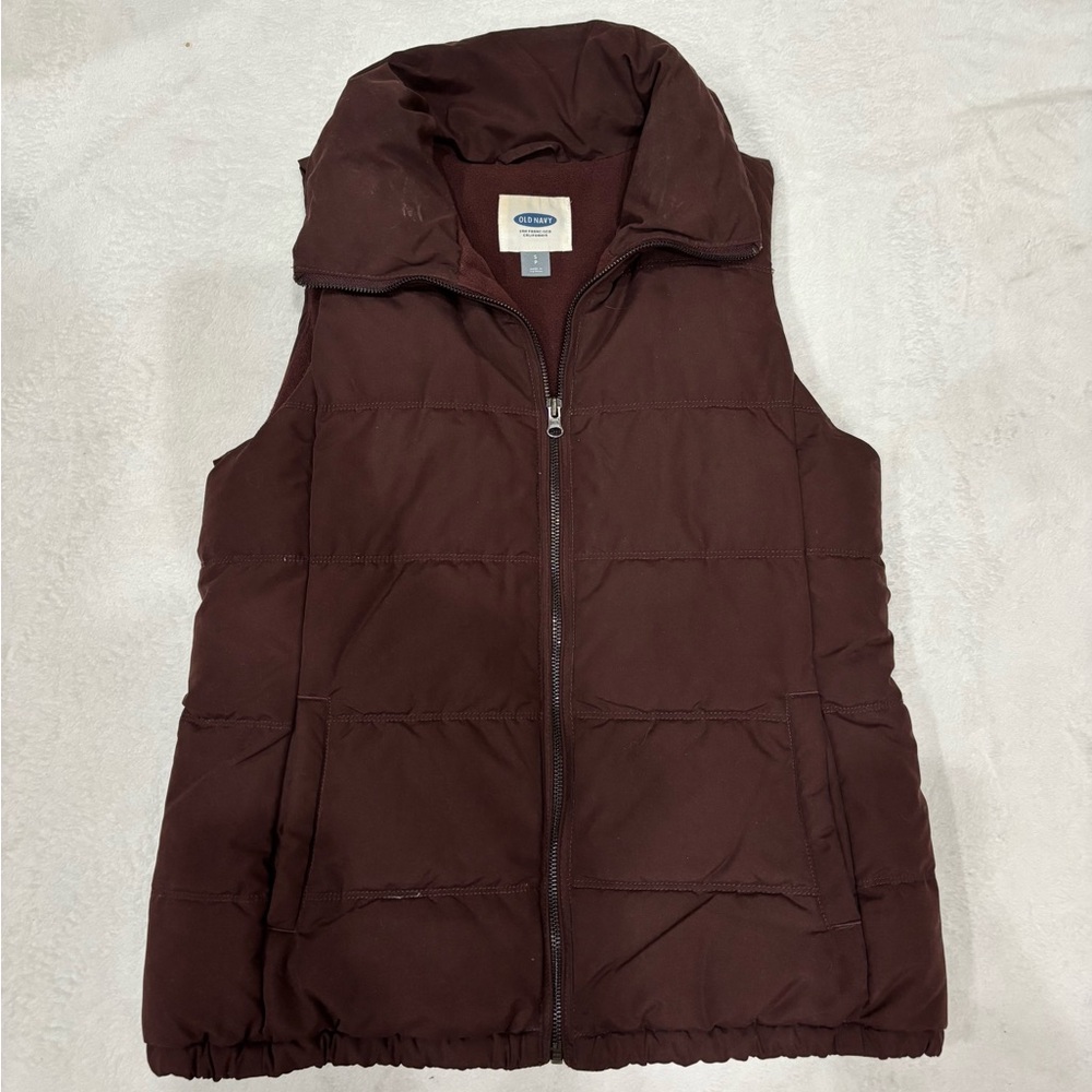 Old Navy Maroon Puffer Vest
